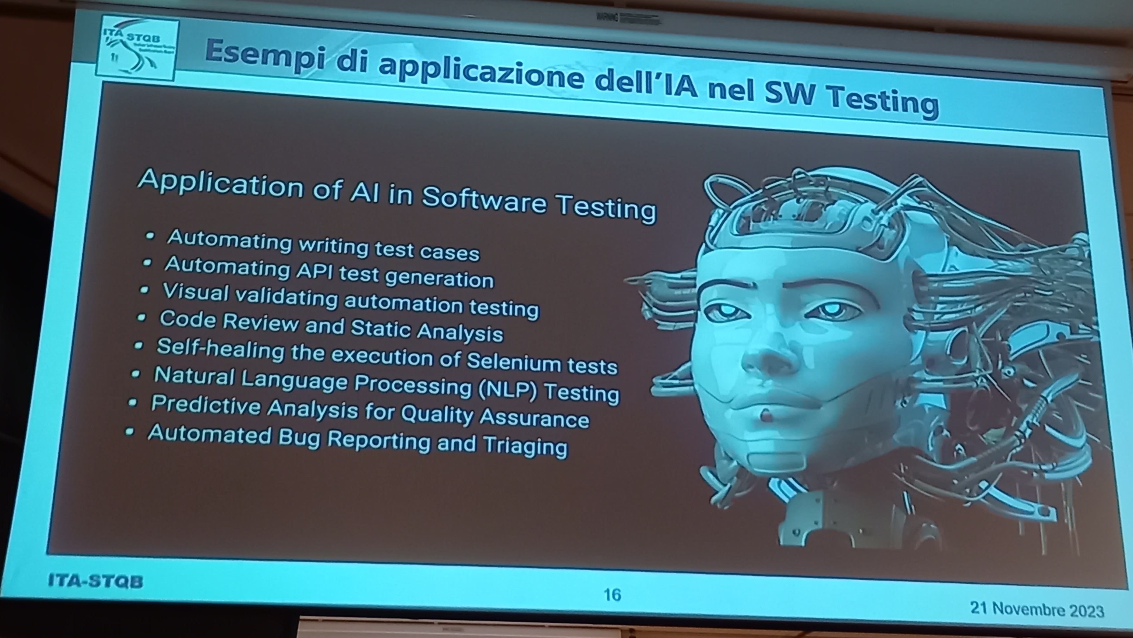 L'evoluzione del test attraverso l'intelligenza Artificiale - STF2023